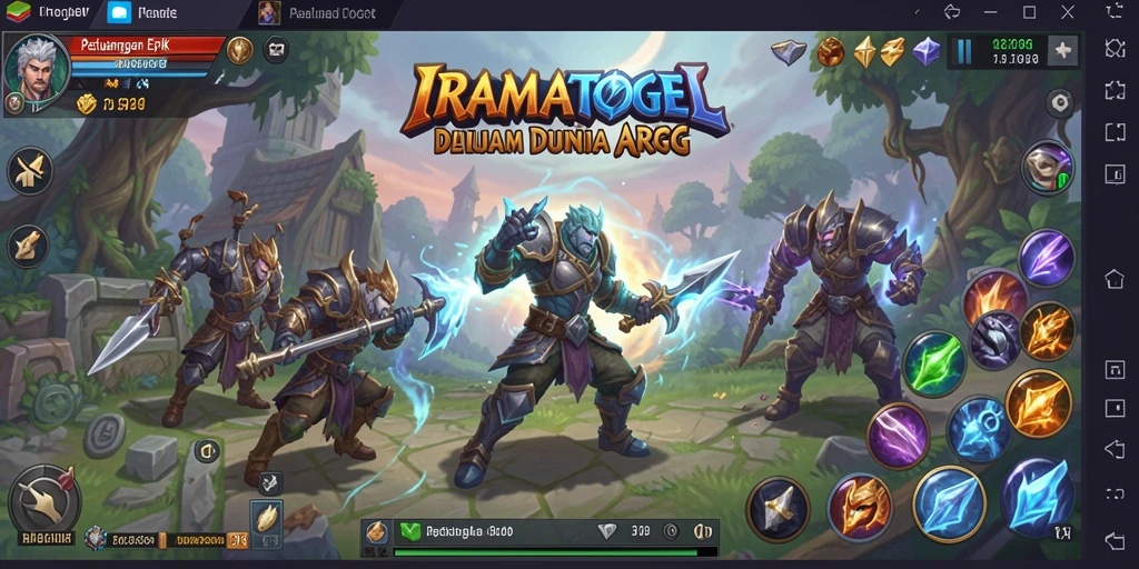 Menampilkan aksi pertarungan yang intens dalam <strong>IRAMATOGEL</strong> di dunia ARPG.