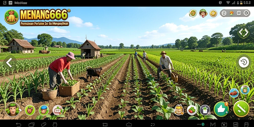 Screenshot gameplay MENANG666 menampilkan aktivitas pertanian yang seru dan menarik.