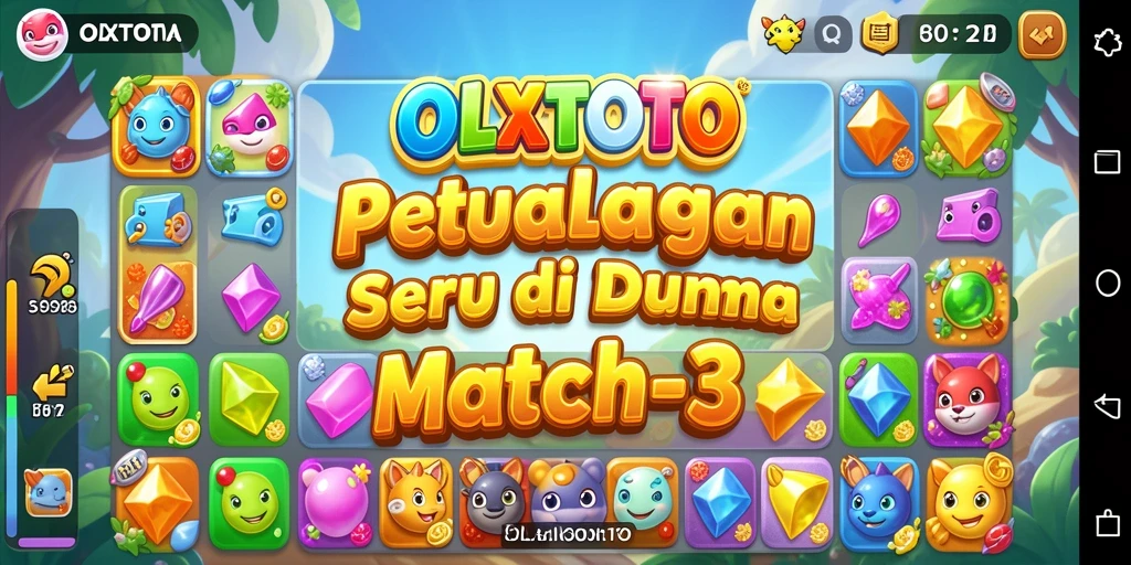 Tampilan gameplay OLXTOTO yang seru pada level Match-3.
