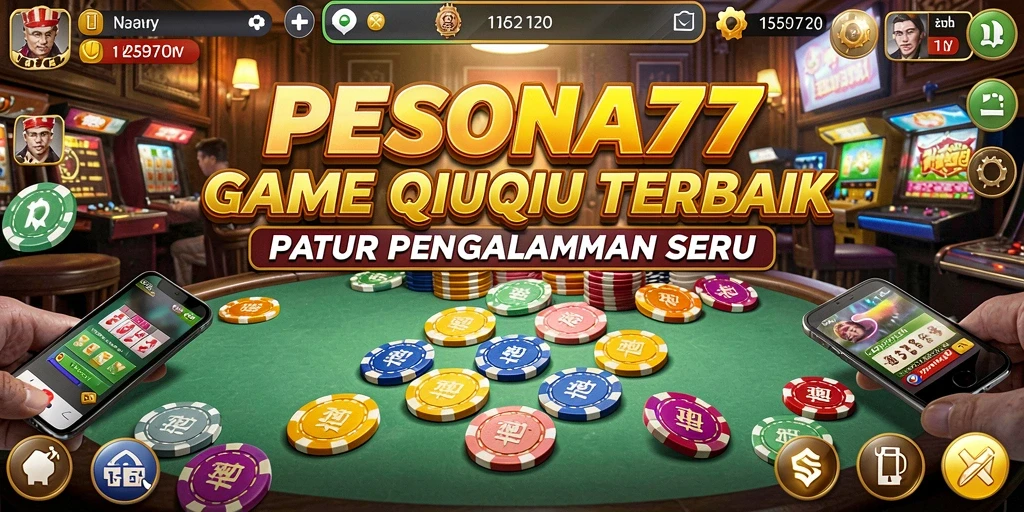 Screenshot menunjukkan aksi seru dalam permainan QiuQiu PESONA77.