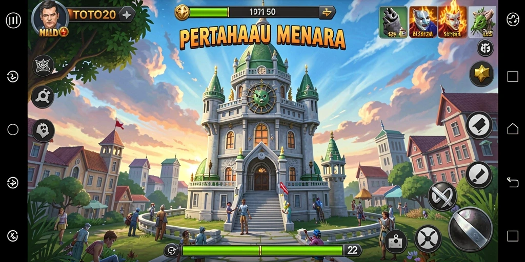 Tampilan aksi seru dalam game Tower Defense TOTO20.